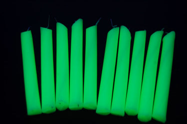 Yellow UV Blacklight Reactive Drip Candles